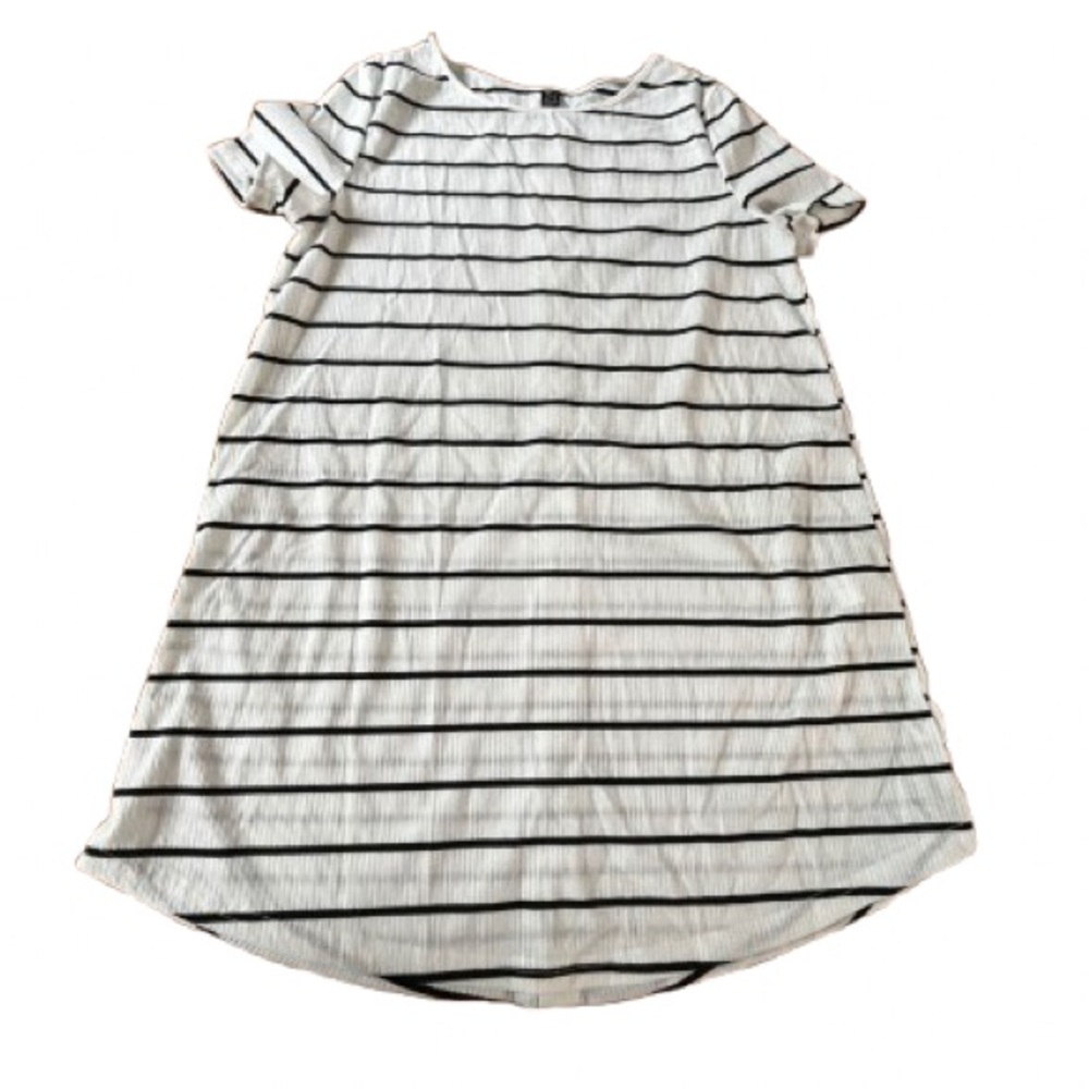 SHEIN Black and White Striped Dress - Size XL